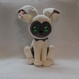 Plush White and Brown Puppy Stuffed Animal - Soft Kids Toy